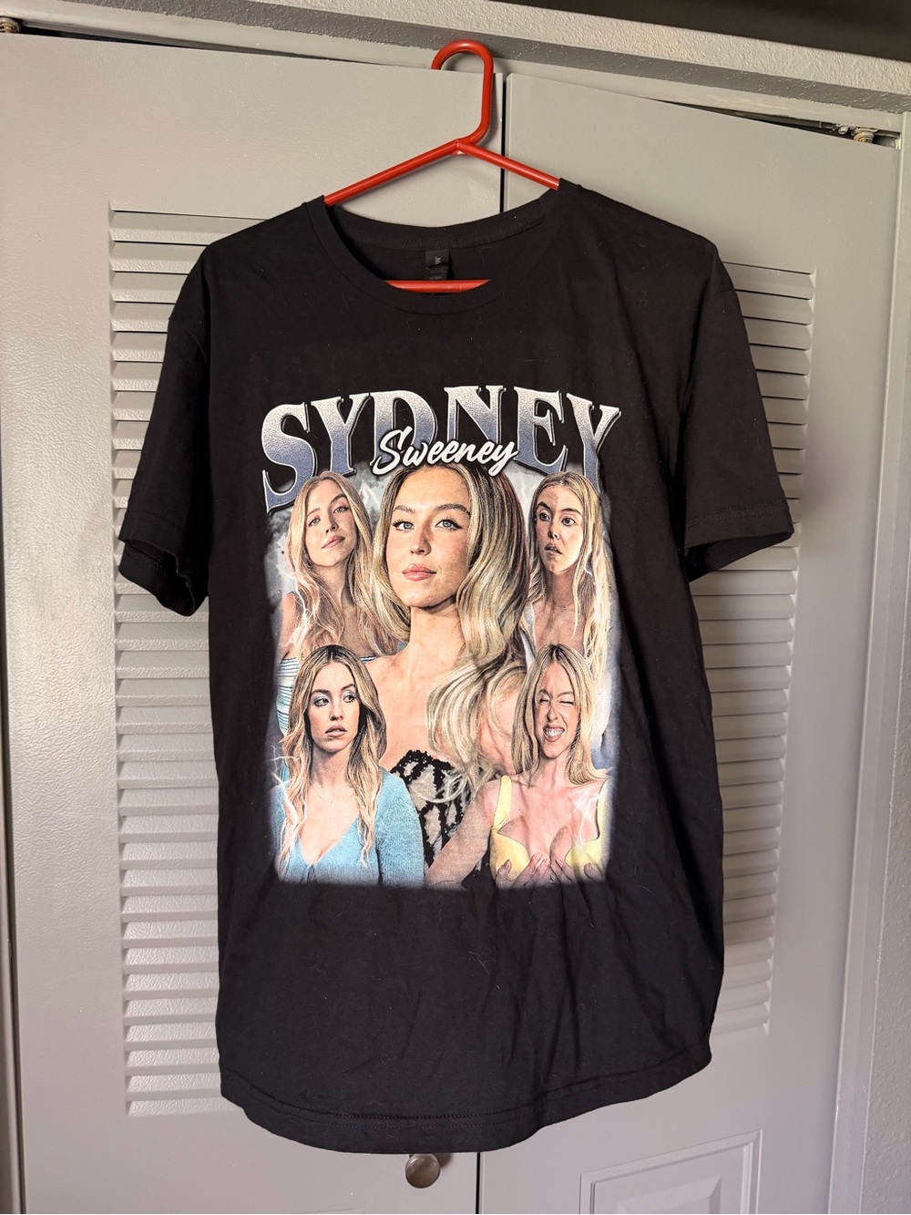 Gildan Black Short-Sleeve Tee with Multi-Portrait Sydney Sweeney Graphic